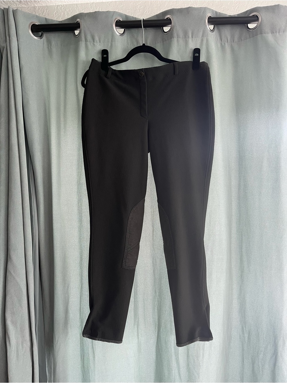 Dark Charcoal Grey Stretch Equestrian Riding Breeches